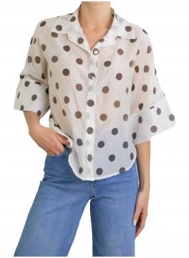 Camicia manica corta con pois